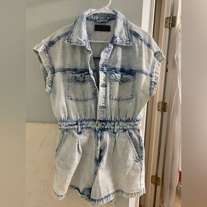 Blank NYC Light Blue Denim Romper